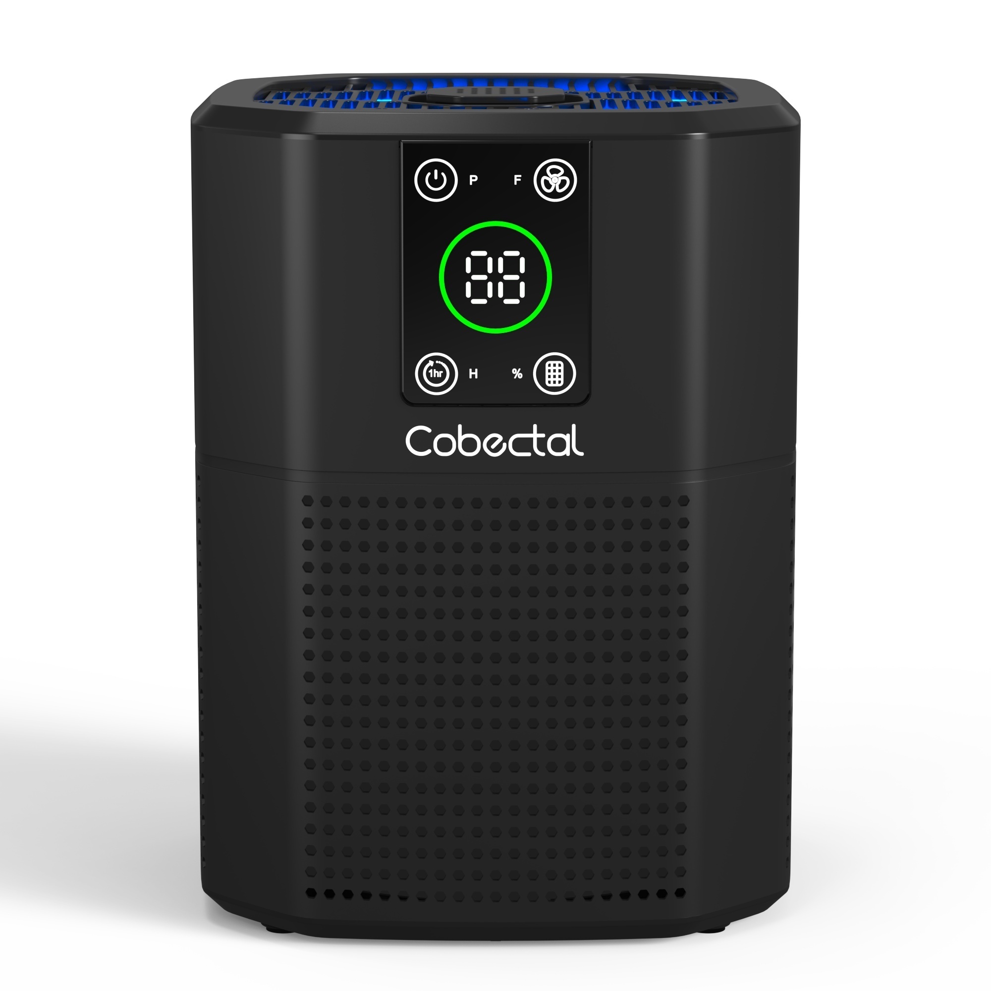 EdenDirect 450 Sq. Ft. H14 True HEPA Black Personal Air Purifier, with Timer and Sleep Mode